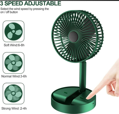 REACHARGE TELESCOPIC FOLDABLE FAN