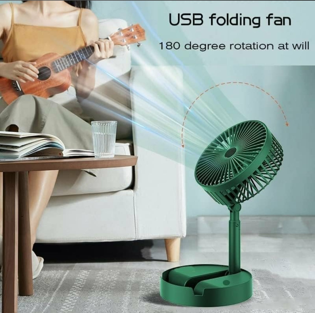 REACHARGE TELESCOPIC FOLDABLE FAN